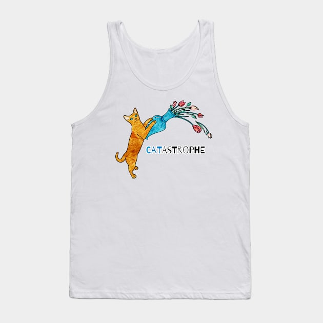 CATastrophic! Tank Top by Kelly Louise Art